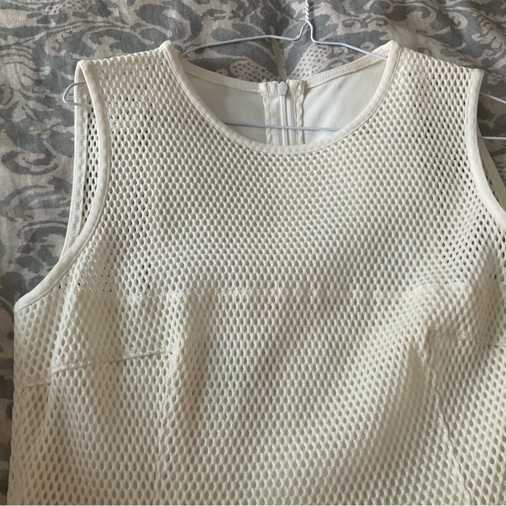 Akris Punto Chic Cream Textured Midi Dress